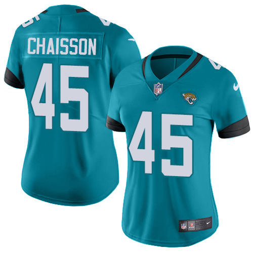 Nike Jacksonville Jaguars 45 KLavon Chaisson Teal Green Alternate Women Stitched NFL Vapor Untouchable Limited Jersey